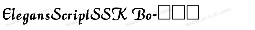 ElegansScriptSSK Bo字体转换